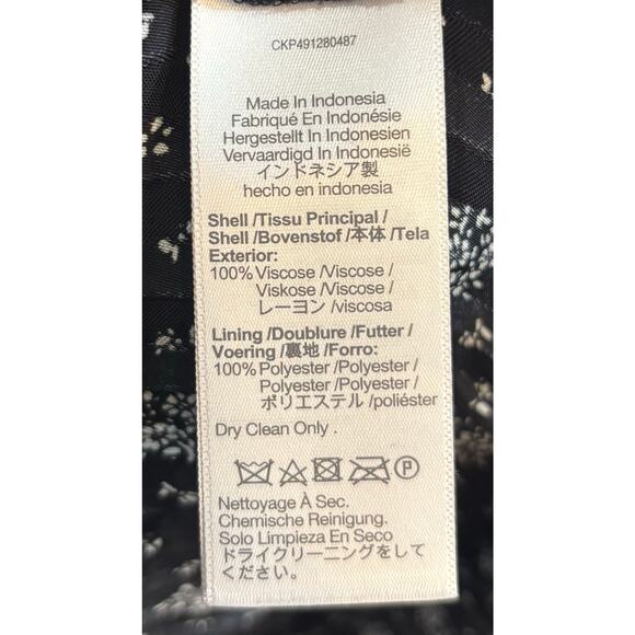 NWT Madewell Black White Floral Maxi Dress 12 Long Sleeve Ruched Boho Romantic - Picture 8 of 16